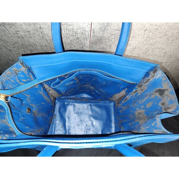 Celine Phantom Blue Leather Tote Bag READ DESCRIPTION - Picture 11 of 16